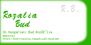 rozalia bud business card